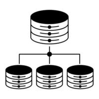 distributed database icon, suitable for a wide range of digital creative projects. vector