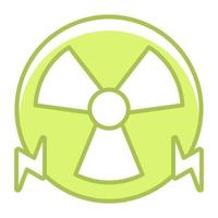 ícono de energía nuclear, adecuado para una amplia gama de proyectos creativos digitales. vector