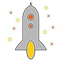 Spaceship icon, suitable for a wide range of digital creative projects. vector