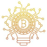 icono de idea de bitcoin, adecuado para una amplia gama de proyectos creativos digitales. vector