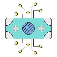 digital money icon, suitable for a wide range of digital creative projects. vector