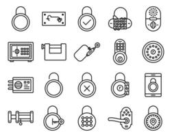 Locks icons, suitable for a wide range of digital creative projects. vector