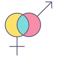 icono de género, adecuado para una amplia gama de proyectos creativos digitales. vector