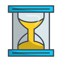 icono de reloj de arena, adecuado para una amplia gama de proyectos creativos digitales. vector