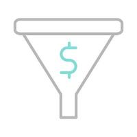 funnel money icon, suitable for a wide range of digital creative projects. vector