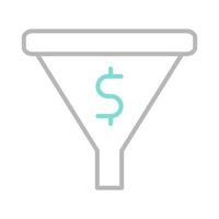 funnel money icon, suitable for a wide range of digital creative projects. vector