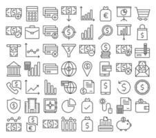 Financial icons, suitable for a wide range of digital creative projects. vector