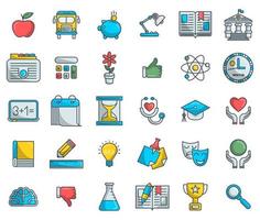 School icons, suitable for a wide range of digital creative projects. vector