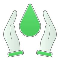 Save water icon, suitable for a wide range of digital creative projects. vector