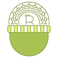 steal bitcoin icon, suitable for a wide range of digital creative projects. vector