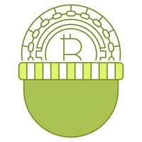 robar icono de bitcoin, adecuado para una amplia gama de proyectos creativos digitales. vector