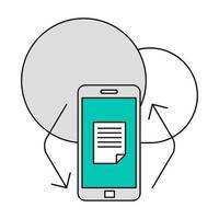 mobile app sync icon, suitable for a wide range of digital creative projects. vector