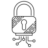 padlock icon, suitable for a wide range of digital creative projects. vector