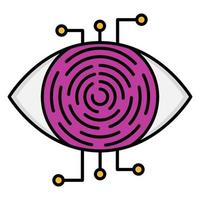 Retina scanner icon, suitable for a wide range of digital creative projects. vector