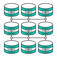 icono de datos estructurados, adecuado para una amplia gama de proyectos creativos digitales. vector