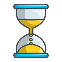 icono de reloj de arena, adecuado para una amplia gama de proyectos creativos digitales. vector