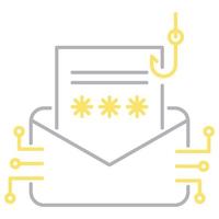 phishing attack icon, suitable for a wide range of digital creative projects. vector