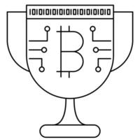 icono de premio bitcoin, adecuado para una amplia gama de proyectos creativos digitales. vector