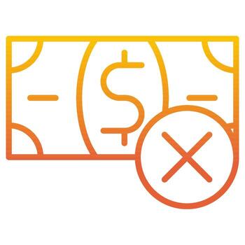 refuse money icon, suitable for a wide range of digital creative projects. vector