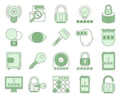 Password and Security icons, suitable for a wide range of digital creative projects. vector