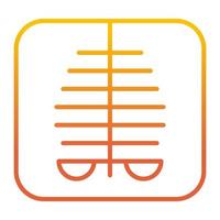 Radiology X ray icon, suitable for a wide range of digital creative projects. vector