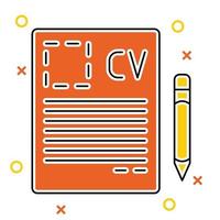 resume icon, suitable for a wide range of digital creative projects. vector