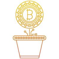 icono de bitcoin de crecimiento, adecuado para una amplia gama de proyectos creativos digitales. vector