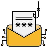 phishing attack icon, suitable for a wide range of digital creative projects. vector