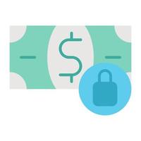 icono de dinero de protección, adecuado para una amplia gama de proyectos creativos digitales. vector