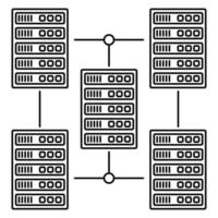 ícono de big data, adecuado para una amplia gama de proyectos creativos digitales. vector