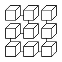 blockchain icon, suitable for a wide range of digital creative projects. vector
