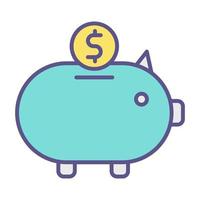 icono de ahorro, adecuado para una amplia gama de proyectos creativos digitales. vector