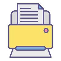 printer icon, suitable for a wide range of digital creative projects. vector