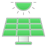 ícono de energía solar, adecuado para una amplia gama de proyectos creativos digitales. vector