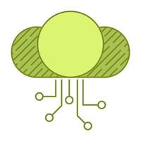 ícono de computación en la nube, adecuado para una amplia gama de proyectos creativos digitales. vector