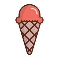 icono de cono de helado, adecuado para una amplia gama de proyectos creativos digitales. vector