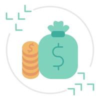 icono de flujo de dinero, adecuado para una amplia gama de proyectos creativos digitales. vector