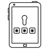 Password icon, suitable for a wide range of digital creative projects. vector