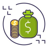 money flow icon, suitable for a wide range of digital creative projects. vector