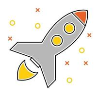 Spaceship icon, suitable for a wide range of digital creative projects. vector