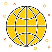 globe icon, suitable for a wide range of digital creative projects. vector