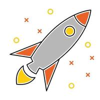 Spaceship icon, suitable for a wide range of digital creative projects. vector