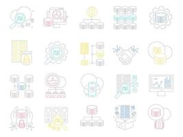 iconos de big data, adecuados para una amplia gama de proyectos creativos digitales. vector