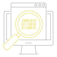 data searching techniques icon, suitable for a wide range of digital creative projects. vector