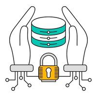 Data security icon, suitable for a wide range of digital creative projects. vector