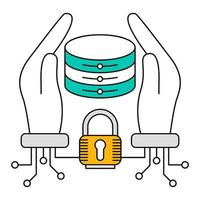 Data security icon, suitable for a wide range of digital creative projects. vector