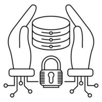 Data security icon, suitable for a wide range of digital creative projects. vector