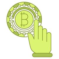 Click on bitcoin icon, suitable for a wide range of digital creative projects. vector