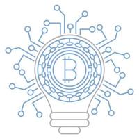 bitcoin idea icon, suitable for a wide range of digital creative projects. vector