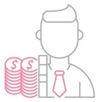 employee costs icon, suitable for a wide range of digital creative projects. vector